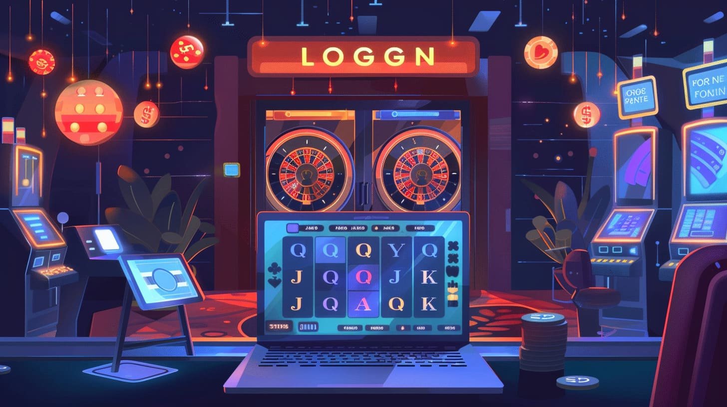 Tangkapan layar proses login aplikasi mantra slot
